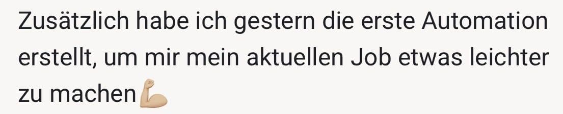 Beitrag: erste Automation erstellt, um den Job zu erleichtern.